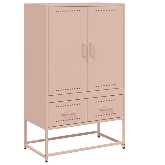 vidaXL Highboard Pink 68x39x111.5 cm Steel