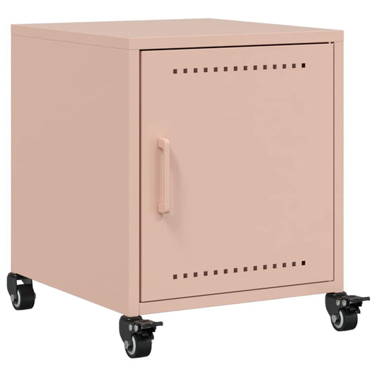 vidaXL Bedside Cabinet Pink 36x38,5x43,5 cm Steel