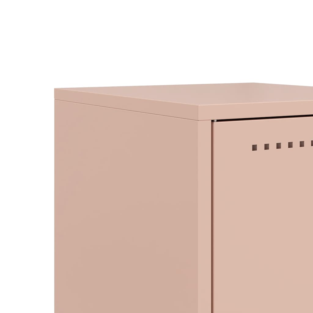 vidaXL Bedside Cabinets 2 pcs Pink 36x39x43,5 cm Steel
