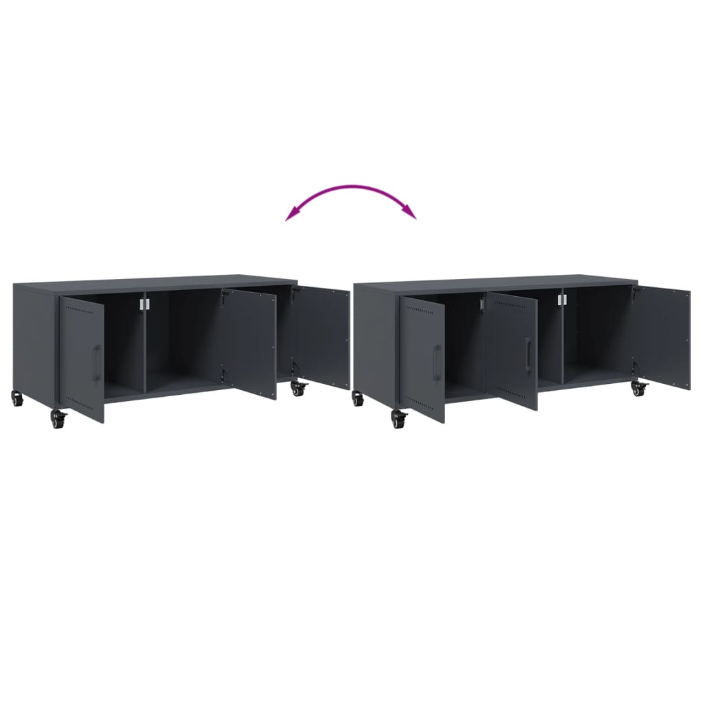 vidaXL TV Cabinet Anthracite 100,5x39x43,5 cm Steel