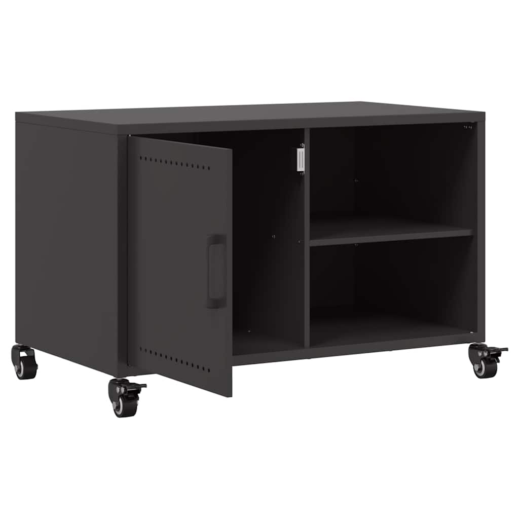 vidaXL TV Cabinet Black 68x39x43,5 cm Steel