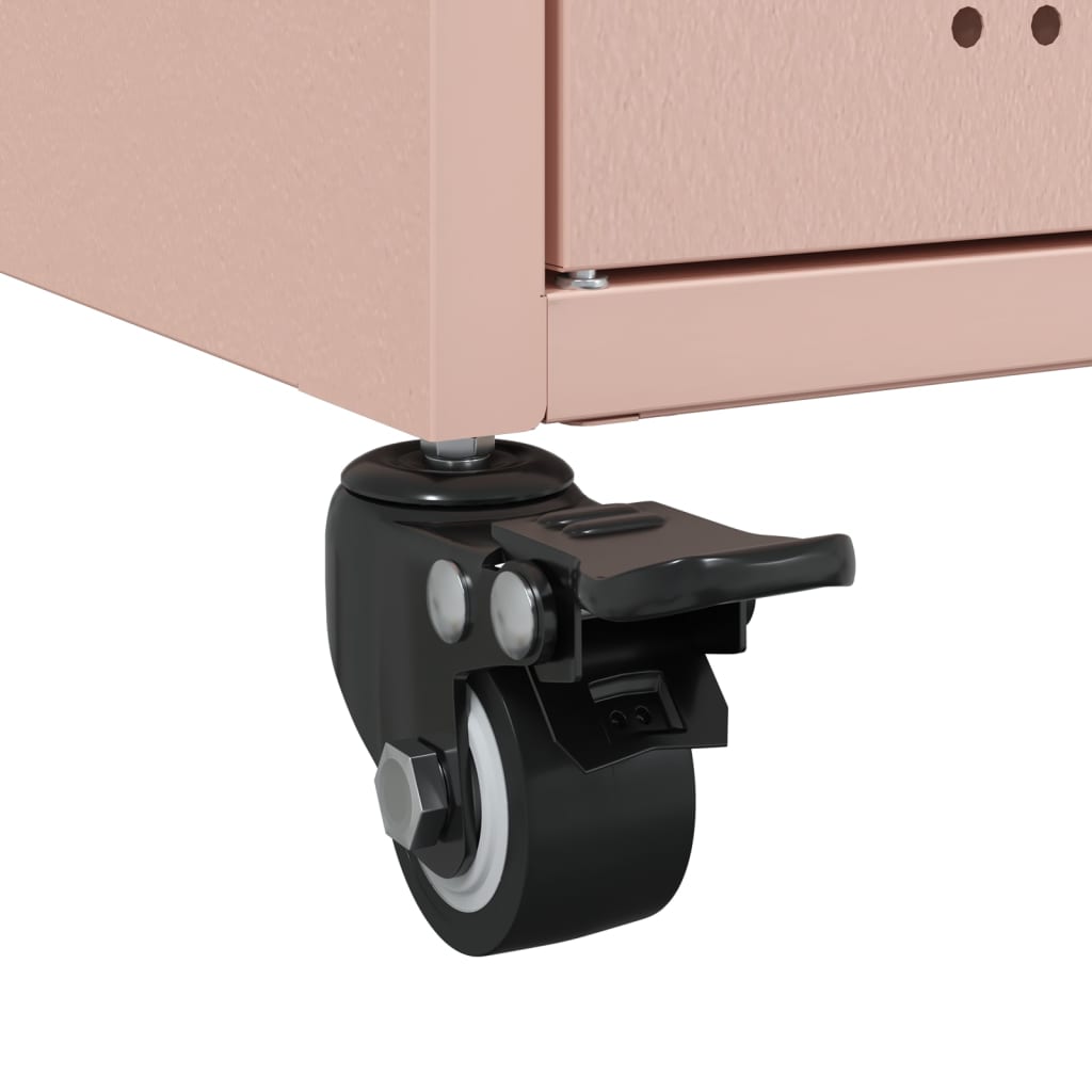 vidaXL Sideboard Pink 100.5x39x72 cm Steel