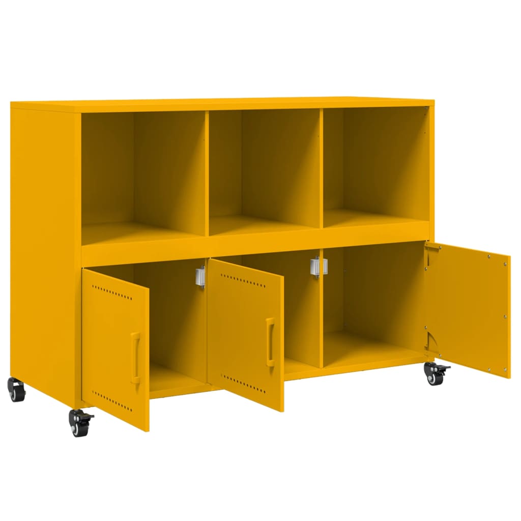 vidaXL Sideboard Mustard Yellow 100,5x39x72 cm Steel