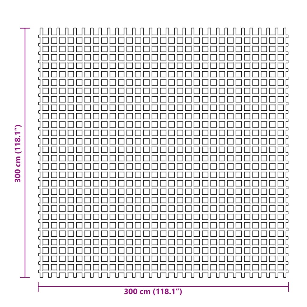 vidaXL Tent Carpet Green 3x3 m