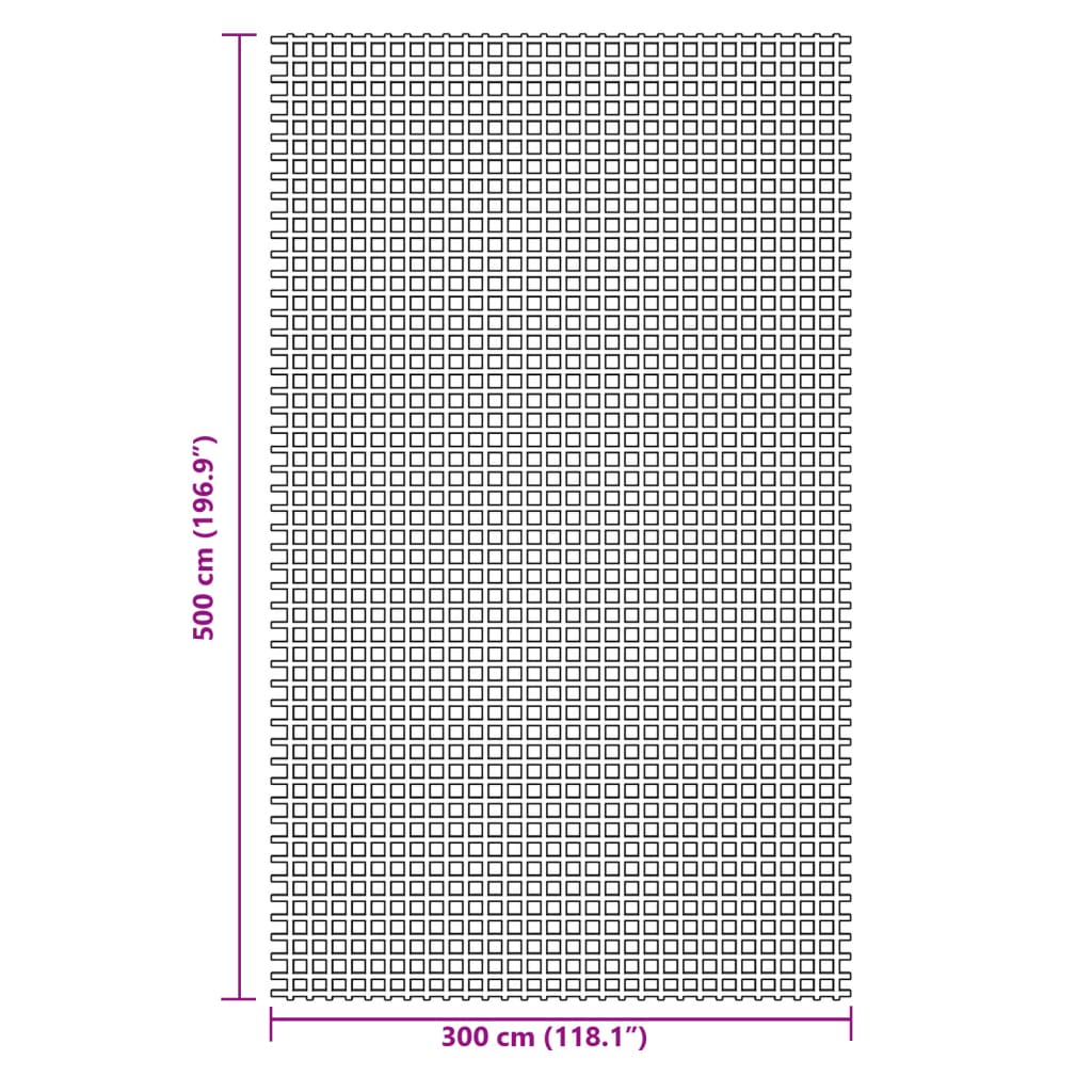 vidaXL Tent Carpet Green 5x3 m