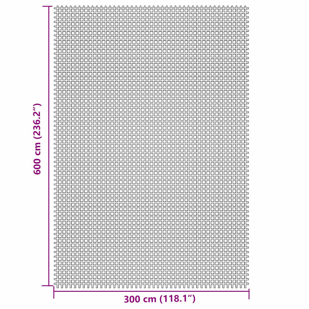 vidaXL Tent Carpet Cream 6x3 m