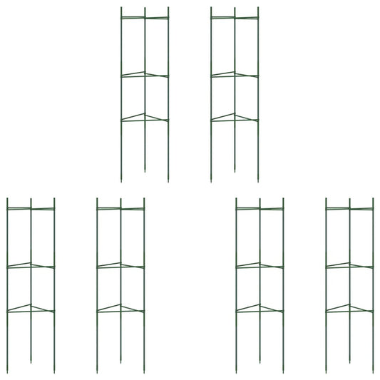 vidaXL Tomato Cages 6 pcs 116 cm Steel and PP