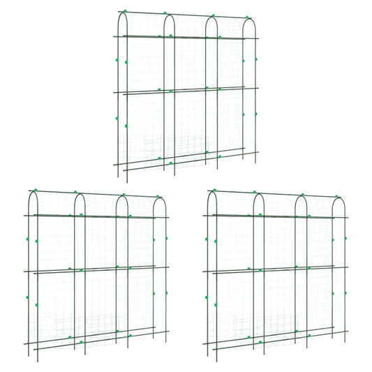 vidaXL Garden Trellises for Climbing Plants 3 pcs U-Shape Steel