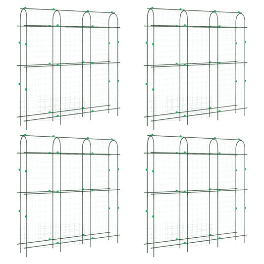 vidaXL Garden Trellises for Climbing Plants 4 pcs U-Shape Steel