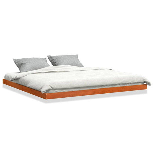 vidaXL Bed Frame without Mattress Wax Brown 180x200 cm Solid Wood Pine