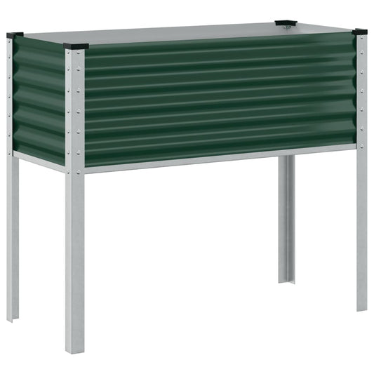 vidaXL Garden Planter Green 100x45x90 cm Steel