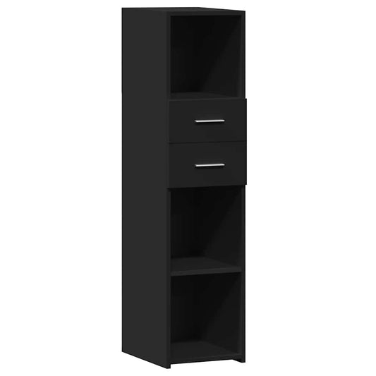 vidaXL Highboard Black 30x42,5x124 cm Engineered Wood