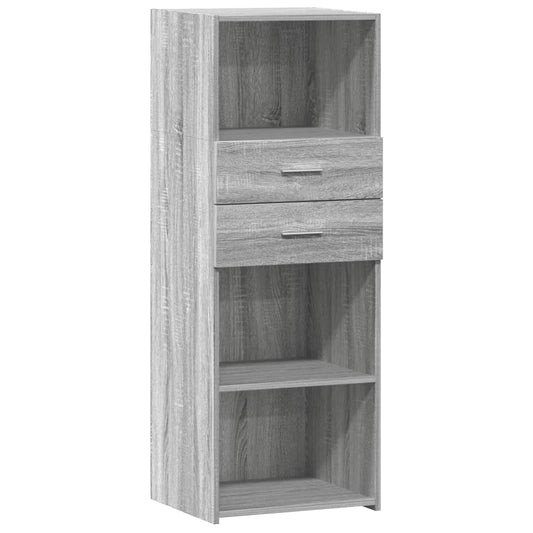 vidaXL Highboard Grey Sonoma 45x42,5x124 cm Engineered Wood