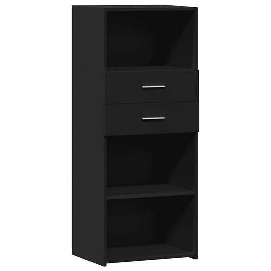 vidaXL Highboard Black 50x42,5x124 cm Engineered Wood