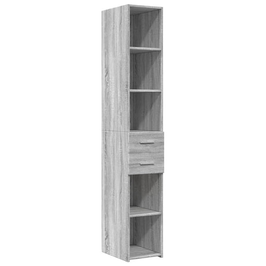 vidaXL Highboard Grey Sonoma 30x42,5x185 cm Engineered Wood