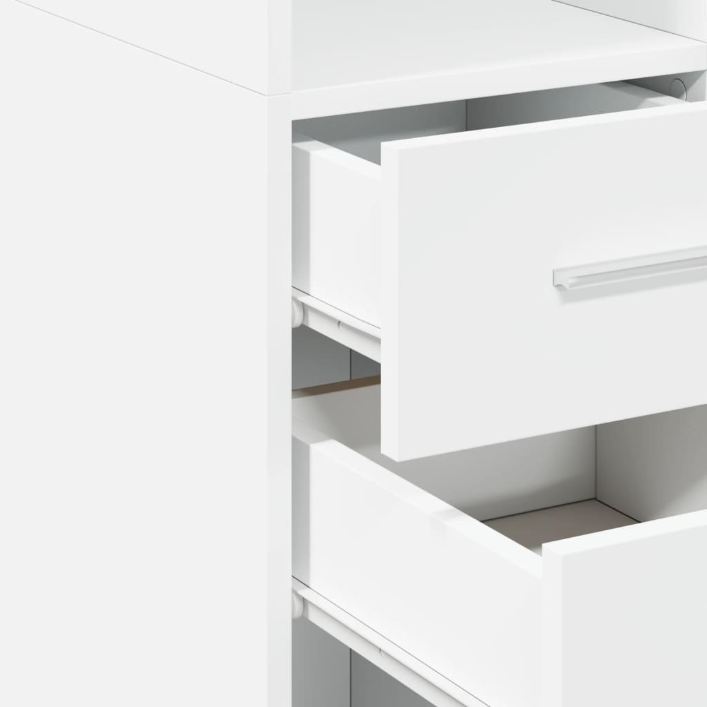 vidaXL Slim Storage Cabinet White 30x42,5x225 cm Engineered Wood