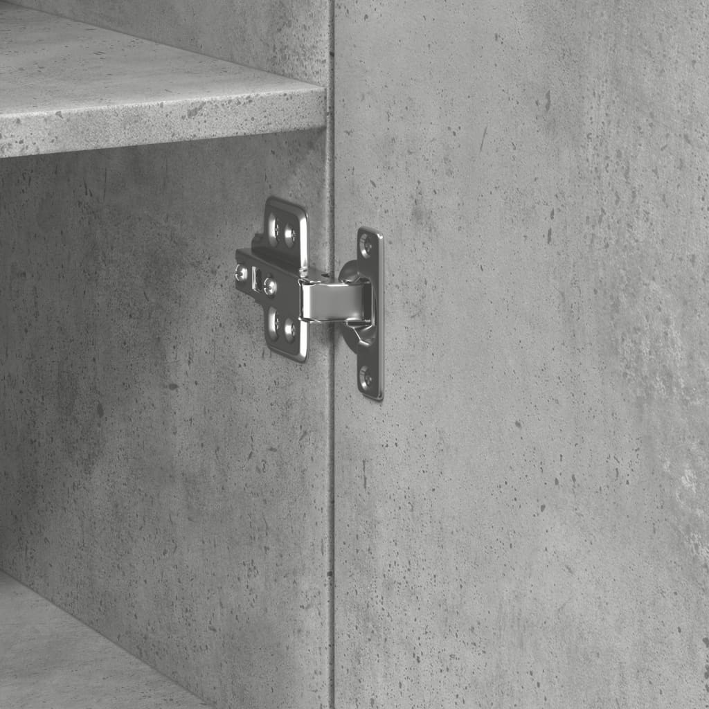 vidaXL Slim Storage Cabinet Concrete Grey 45x42.5x225 cm Engineered Wood