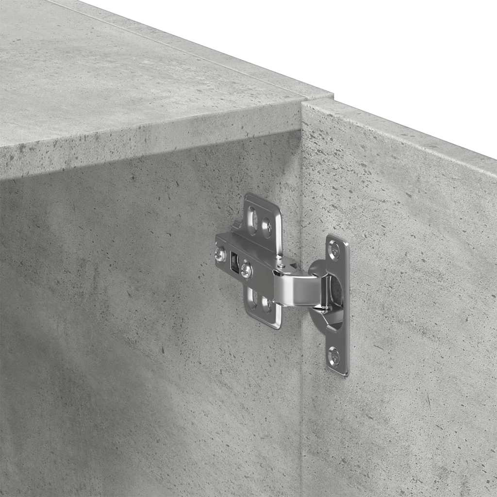 vidaXL Storage Cabinet Concrete Grey 80x42,5x225 cm Engineered Wood