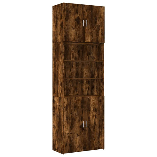 vidaXL Highboard Smoked Oak 80x42.5x249 cm Engineered Wood
