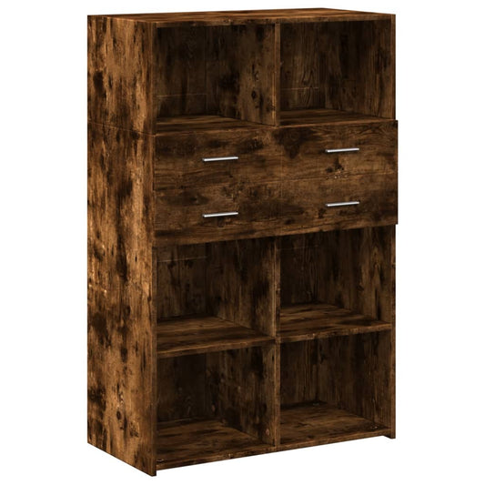 vidaXL Highboard | Smoked oak | Engineered wood | 80x42.5x124 cm | Highboard