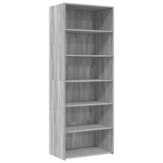 vidaXL Highboard Grey Sonoma 70x41x185 cm Engineered Wood