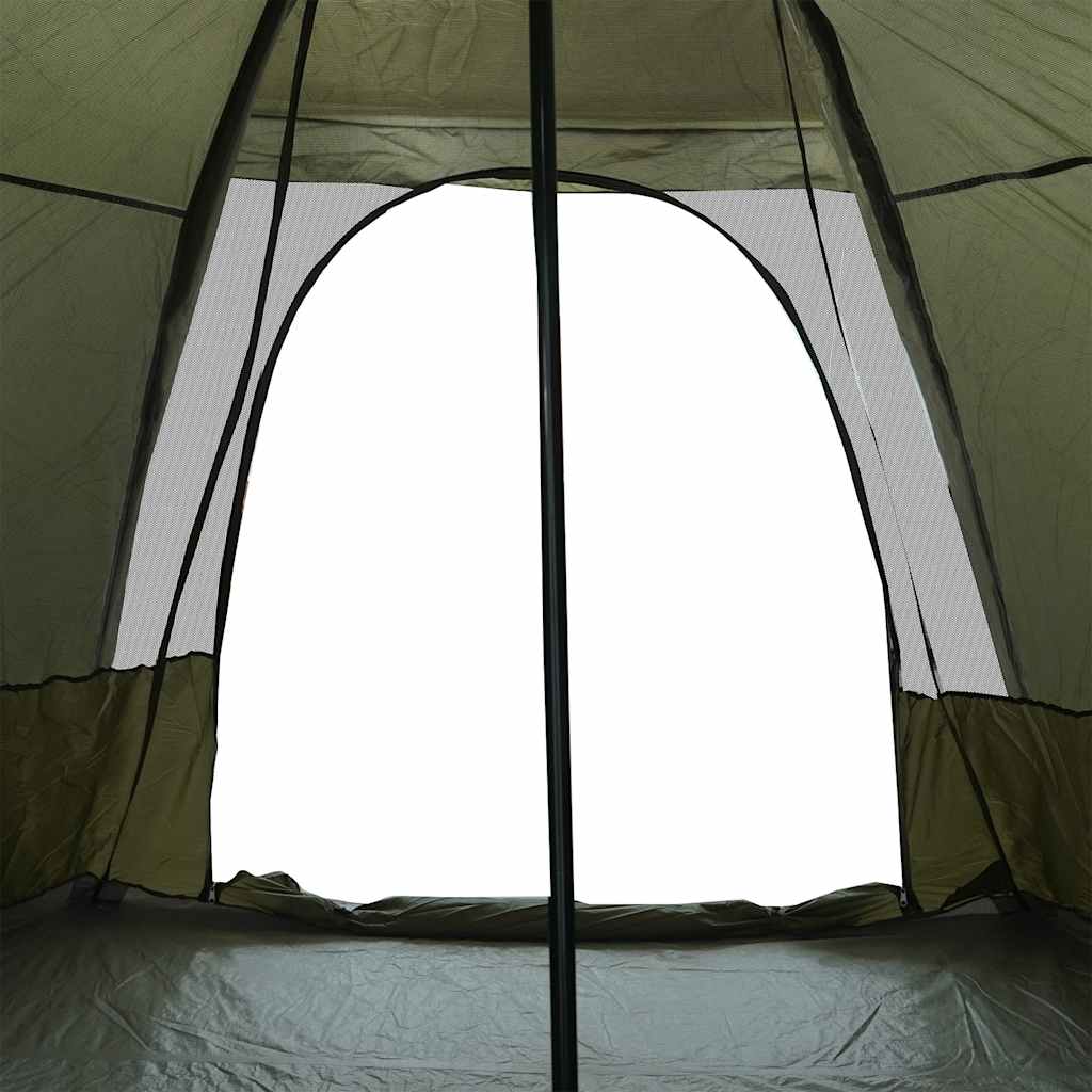 vidaXL Family Tent Tipi 6-Person Olive Green Waterproof