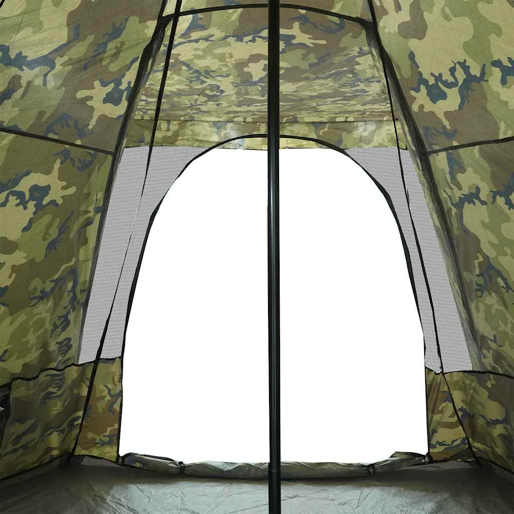 vidaXL Family Tent Tipi 6-Person Camouflage Waterproof