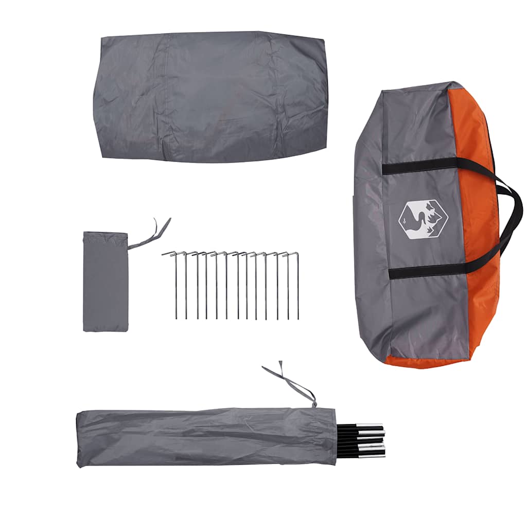 vidaXL Car Tent 2-Person Grey and Orange Waterproof