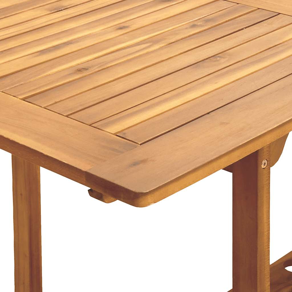 vidaXL 7 Piece Garden Dining Set Beige Polypropylene and Solid Wood