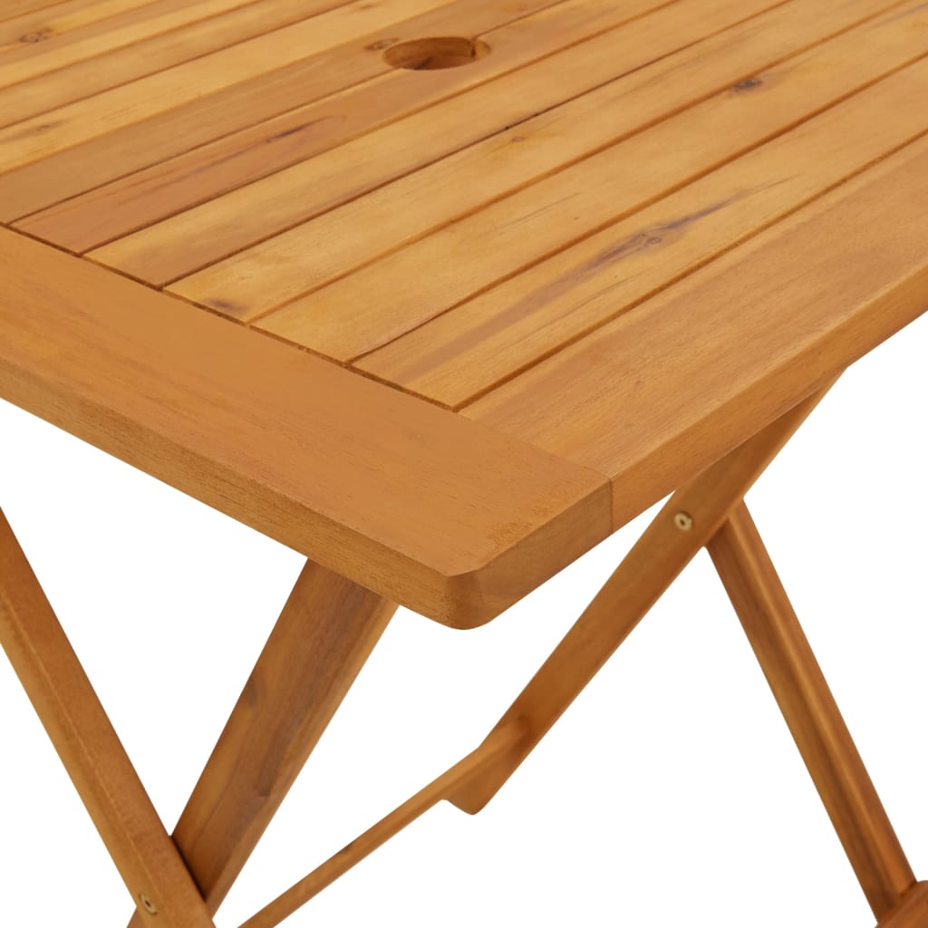 vidaXL Bistro Set | Taupe | Solid Acacia Wood, Polyester | Medium | Foldable