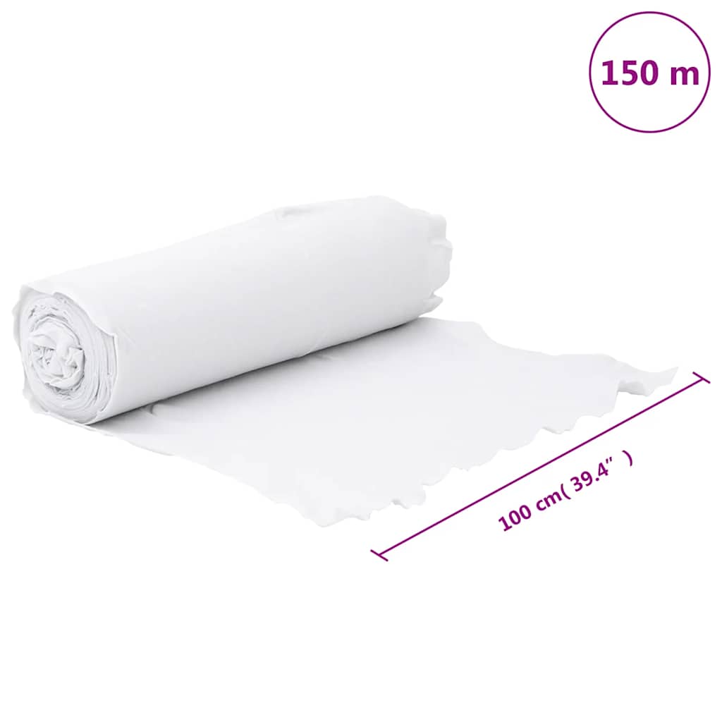 vidaXL Geotextile Membrane White 1 x 150 m Polyester Fibre