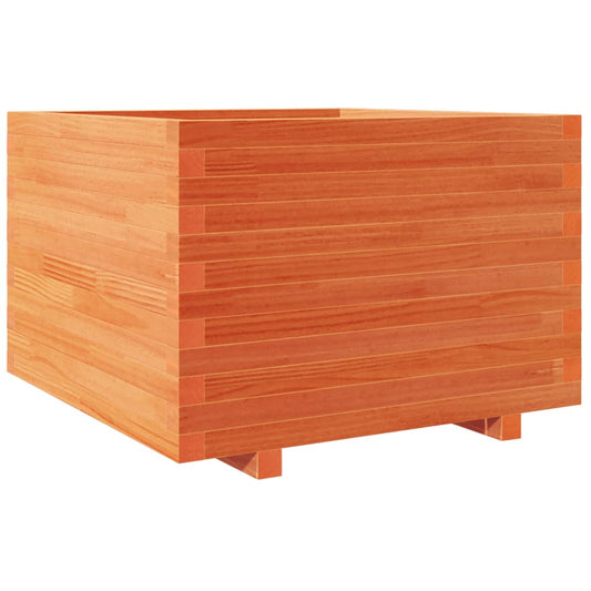 vidaXL Garden Planter Wax Brown 70x70x49,5 cm Solid Wood Pine