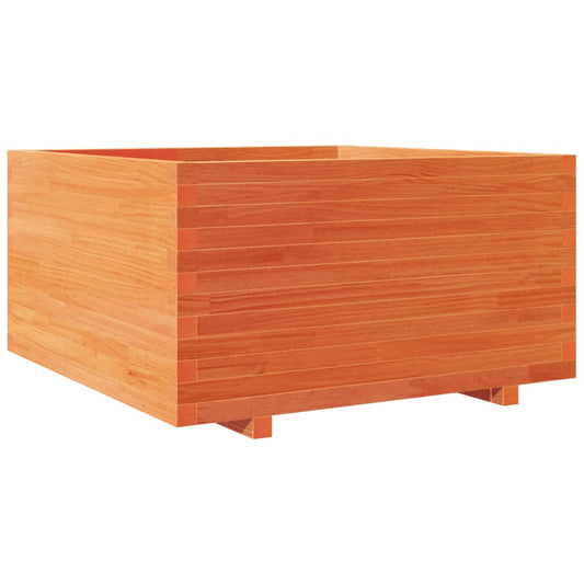 vidaXL Garden Planter Wax Brown 90x90x49,5 cm Solid Wood Pine