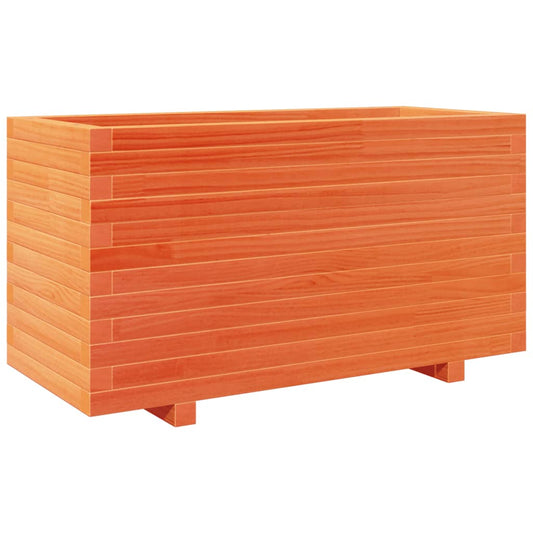 vidaXL Garden Planter Wax Brown 90x40x49,5 cm Solid Wood Pine