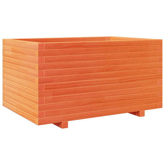 vidaXL Garden Planter Wax Brown 90x60x49,5 cm Solid Wood Pine