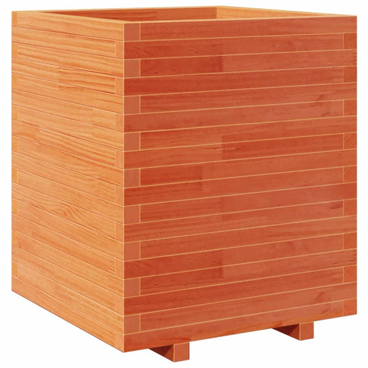 vidaXL Garden Planter Wax Brown 60x60x72,5 cm Solid Wood Pine