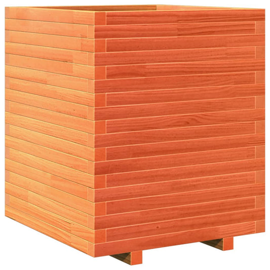 vidaXL Garden Planter Wax Brown 60x60x72 cm Solid Wood Pine