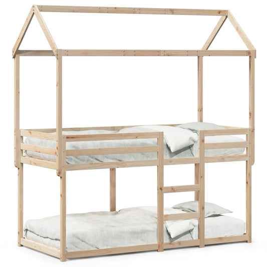 vidaXL Bunk Bed without Mattress 90x190 cm Single Solid Wood Pine