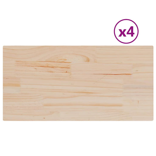vidaXL Table Tops 4 pcs 90x45x1,7 cm Rectangular Solid Wood Pine