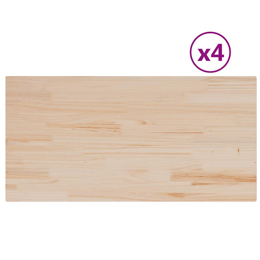 vidaXL Table Tops 4 pcs 100x50x2.5 cm Rectangular Solid Wood Pine