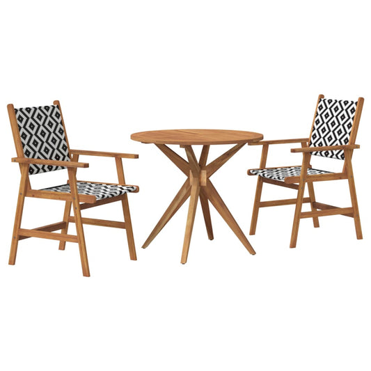 vidaXL 3 Piece Garden Dining Set Solid Wood Acacia