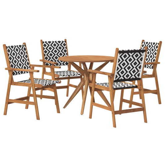 vidaXL 5 Piece Garden Dining Set Solid Wood Acacia