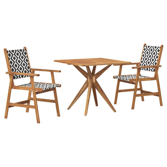 vidaXL 3 Piece Garden Dining Set Solid Wood Acacia