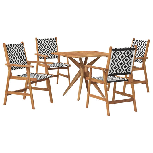 vidaXL 5 Piece Garden Dining Set Solid Wood Acacia