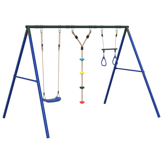 vidaXL Outdoor Swing Set with Swing, Trapeze, Ladder