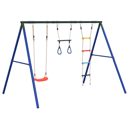 vidaXL Outdoor Swing Set with Swing, Trapeze, Ladder