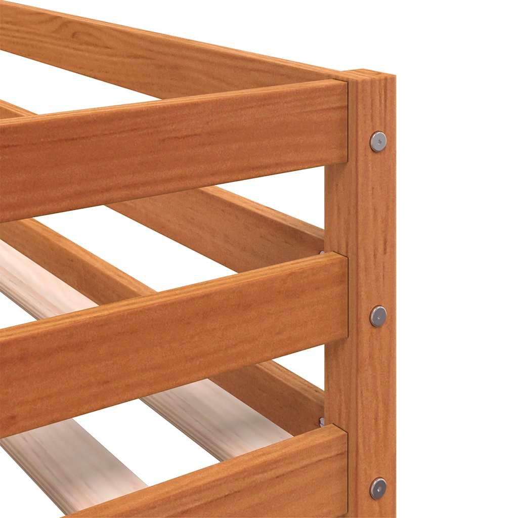vidaXL Bunk Bed without Mattress White&Black 90x190 cm Solid Wood Pine