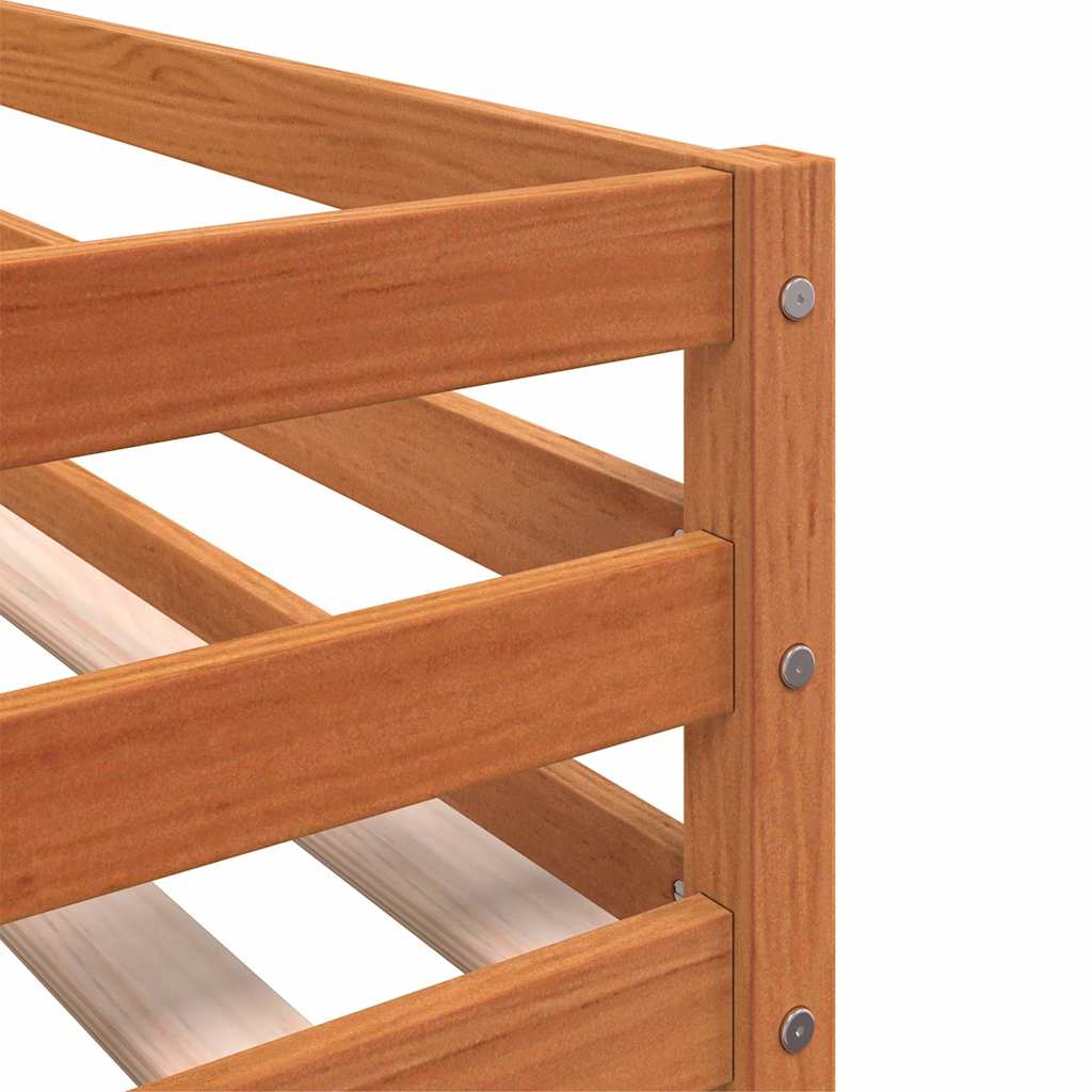 vidaXL Bunk Bed without Mattress White&Black 90x190 cm Solid Wood Pine