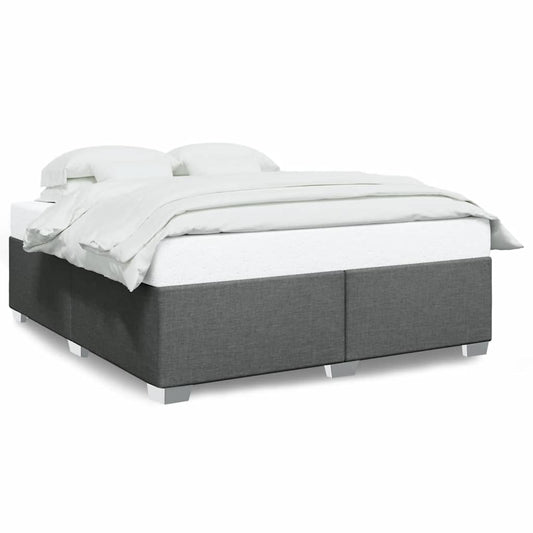 vidaXL Bed Frame without Mattress Dark Grey Super King Fabric