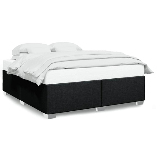 vidaXL Bed Frame without Mattress Black Super King Fabric
